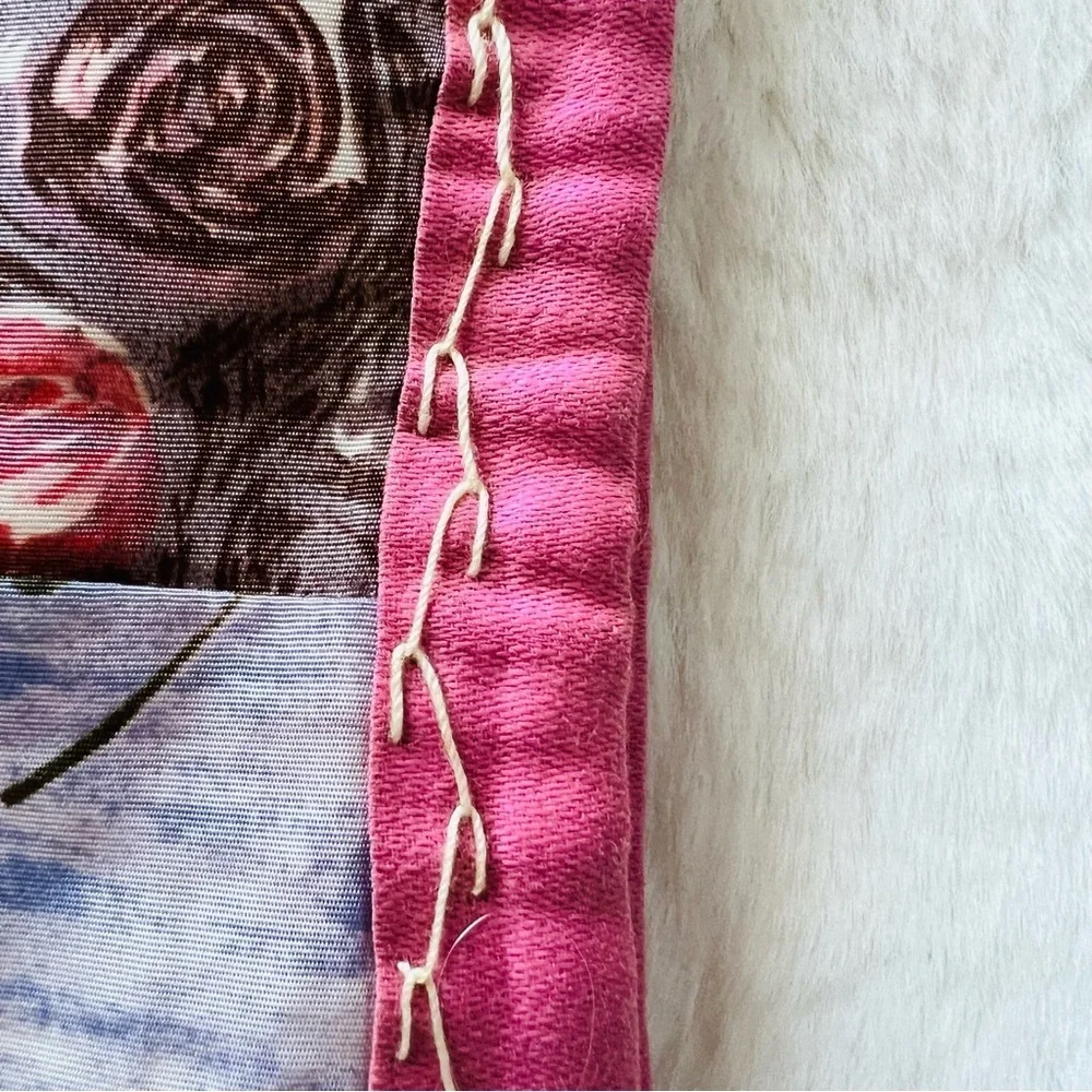 30”x40” Vintage Silk Quilt. Picnic Quilt.